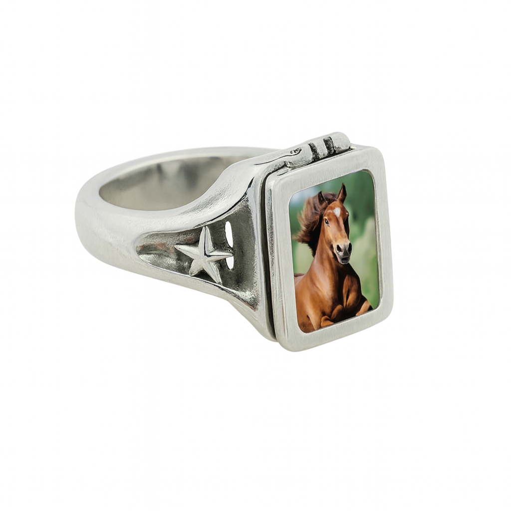 custom photo locket ring