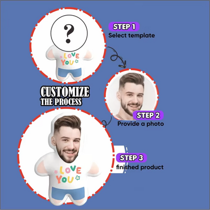 Custom Face "I Love You" Pillow | The Ultimate Cuddle Buddy