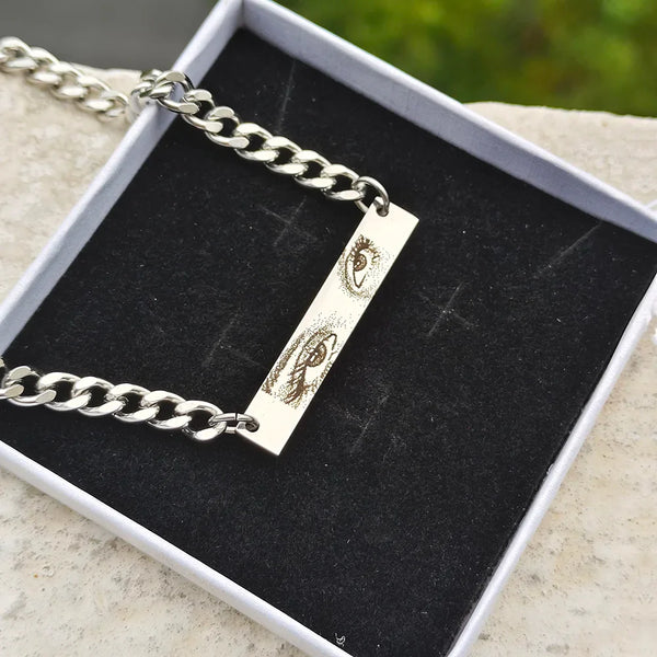 Custom Engraved Eye Bracelet | Your Loved One’s Eyes on a Gift